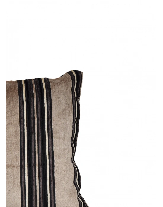 Brown Black Stripe Velvet