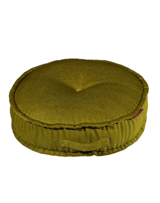 Ottoman Round Green Curl