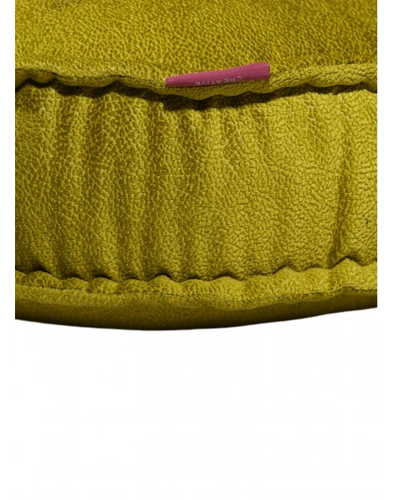 Ottoman Round Green Curl