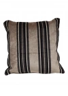 Brown Black Stripe Velvet