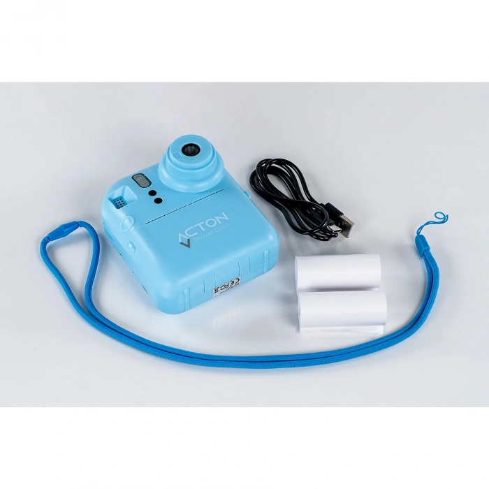 ACTON Şipşak Kağıt Baskılı Dijital Çocuk Fotoğraf Makinesi Mavi