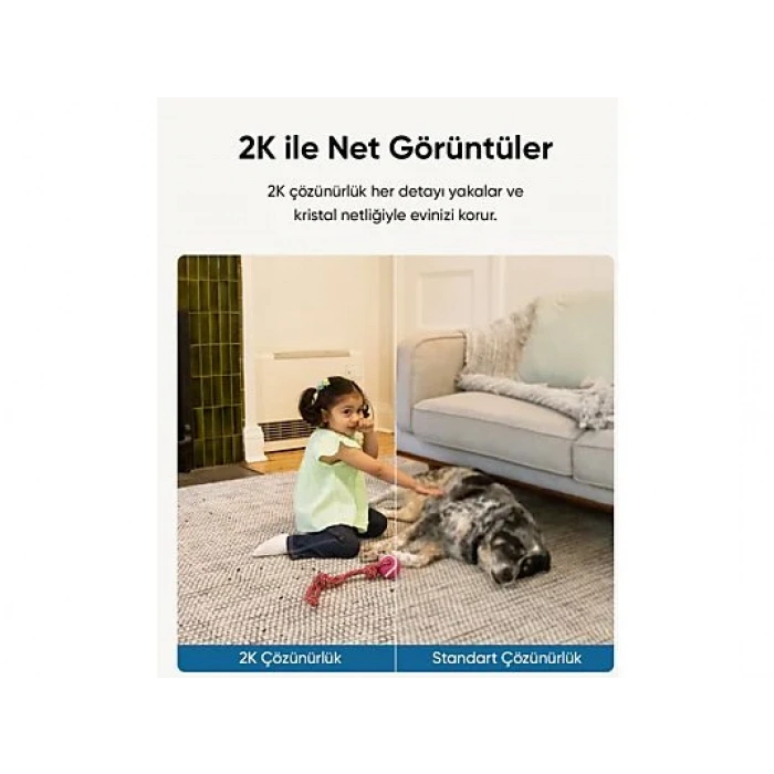 ANKER Eufy Security C220 360 Derece Dönebilen Kızılötesi Gece Görüşlü IP Kamera