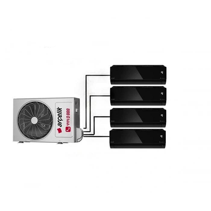 Arçelik Mirror Multi 4+1 30000 BTU 9+9+9+18 Duvar Tipi Inverter Klima