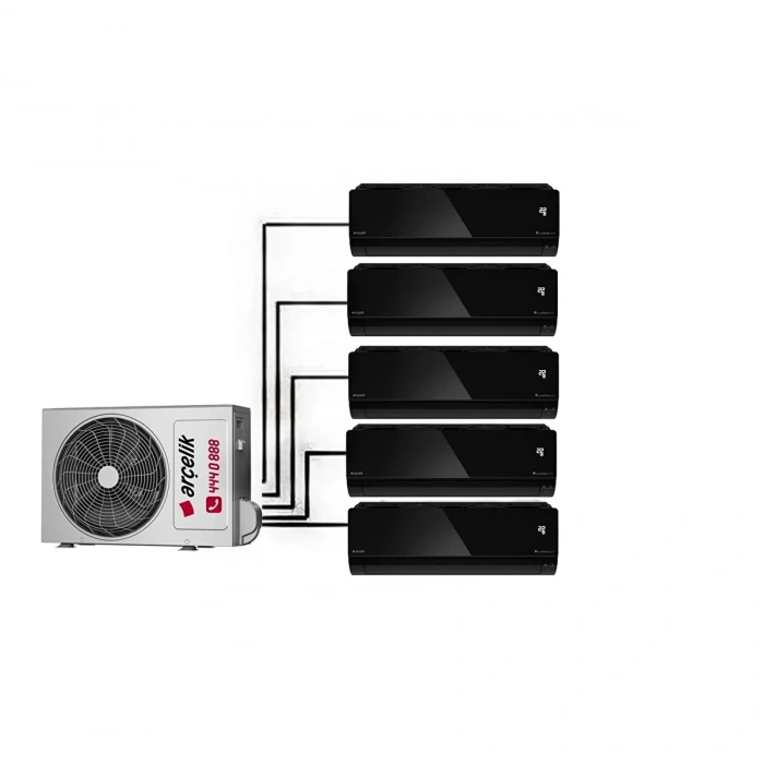 Arçelik Mirror Multi 5+1 30000 BTU 9+9+9+9+9 Duvar Tipi Inverter Klima