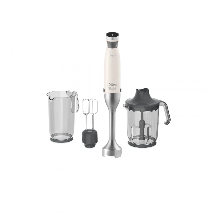 ARZUM AR1114-B Technoart Maxi Neo El Blender Seti Beyaz