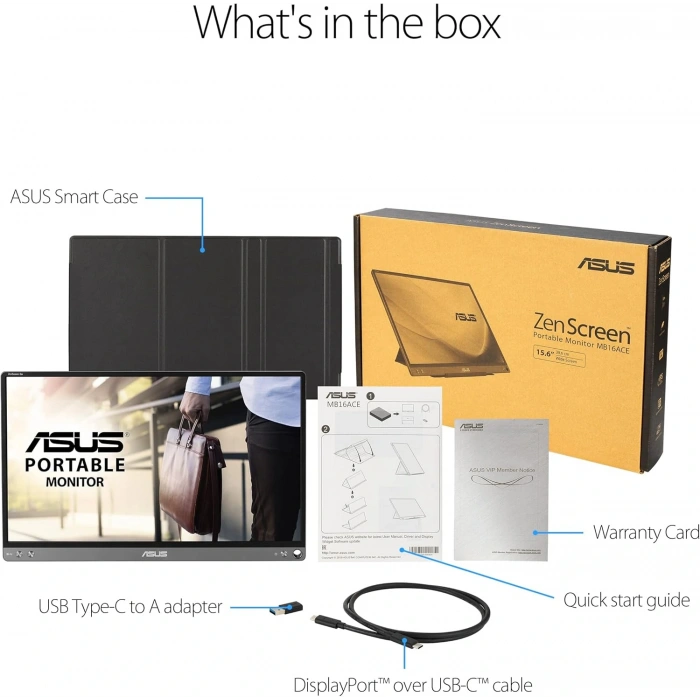 Asus 15.6 MB16ACE IPS Taşınabilir Monitör 5ms Gri