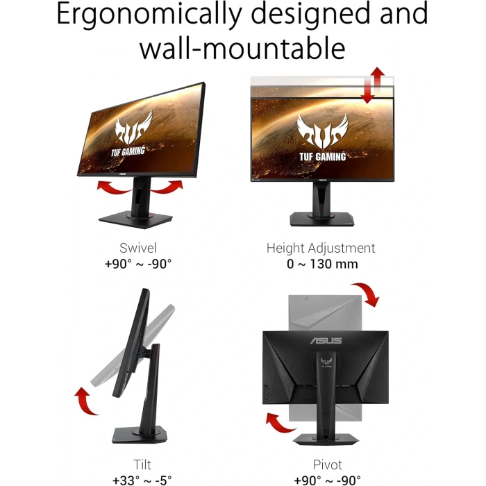 Asus 24.5 VG259QM IPS Gaming  Monitör 1ms Siyah