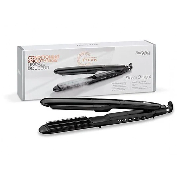 BABYLISS ST492E Steam Straight Buharlı Saç Düzleştirici Siyah