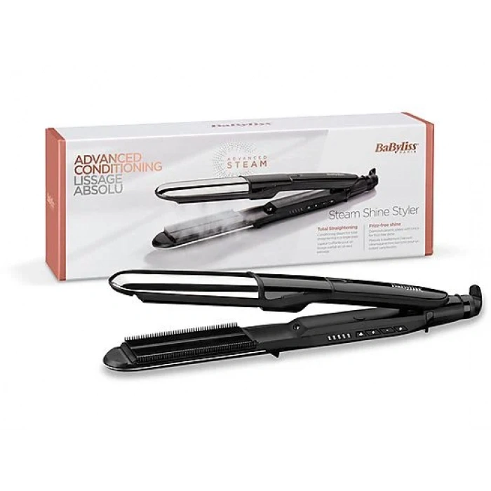 BABYLISS ST496E Steam Mist Buharlı Saç Düzleştirici Gümüş/Siyah