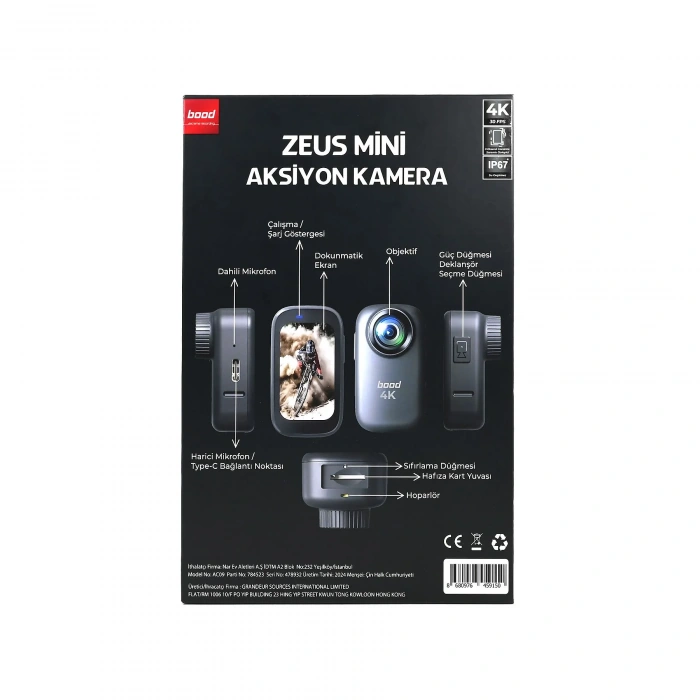 BOOD Zeus Mini Aksiyon Kamera