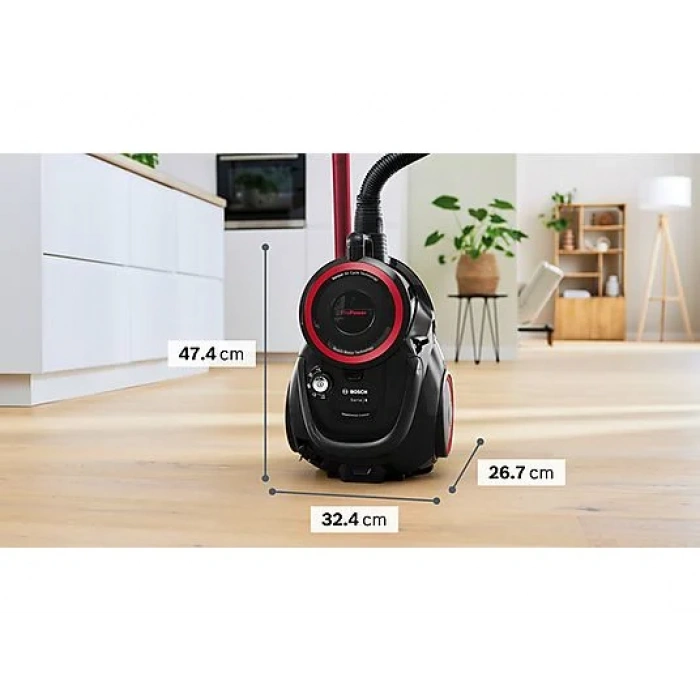 BOSCH BGS41POW3 Mini Turbo Başlıklı Toz Torbasız Elektrikli Süpürge