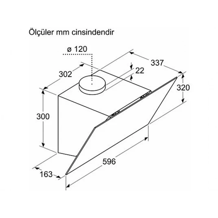 BOSCH DWK64PJ70T Ankastre Davlumbaz