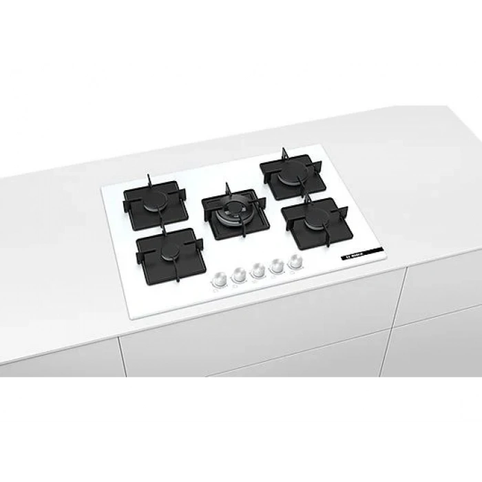 BOSCH PNQ7B2O12O Gazlı Ankastre Ocak Beyaz