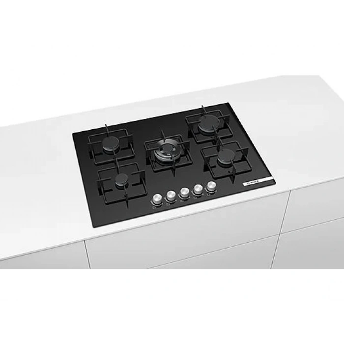 BOSCH PNQ7B6O12O Gazlı Ankastre Ocak Siyah