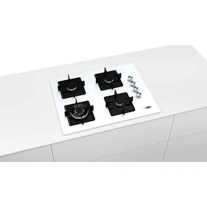 BOSCH POH7C2O12O Gazlı Ankastre Ocak Beyaz