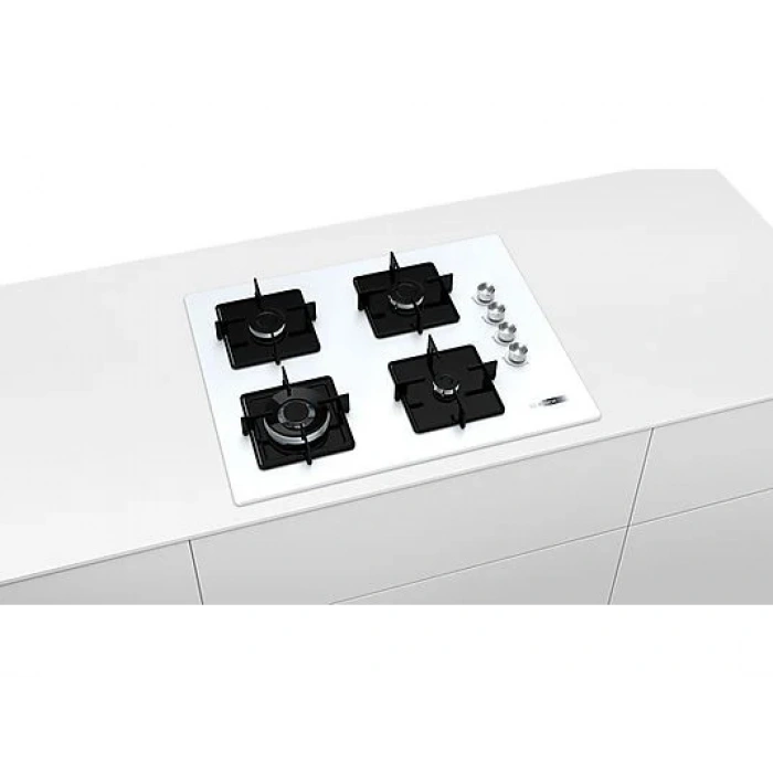 BOSCH POH7C2O12O Gazlı Ankastre Ocak Beyaz