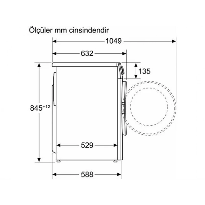 BOSCH WGA142X2TR 9 Kg 1200 Devir Çamaşır Makinesi Beyaz