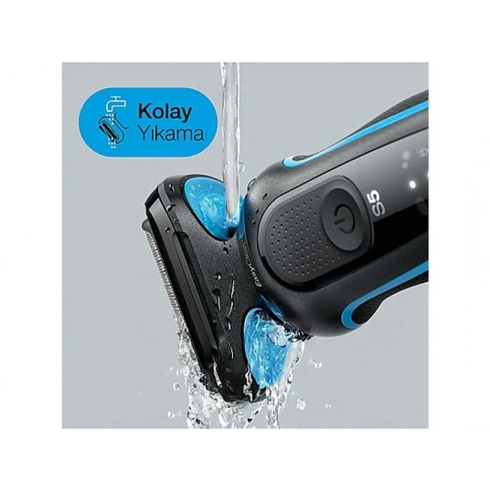BRAUN 5 Serisi 50-B1000S Blu Islak&Kuru Kullanım Traş Makinesi Siyah/Mavi