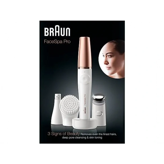 BRAUN FaceSpa Pro 911 -3 Ekstra Ürün- Yüz Epilasyon Cihazı Beyaz/Bronz
