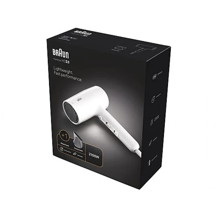 BRAUN HD210E HD2.1 Saç Kurutma Makinesi Beyaz