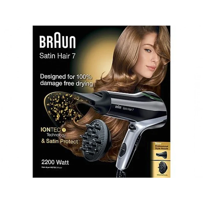 BRAUN HD730 Satin Hair 7 Iontec 2200W Saç Kurutma Makinesi