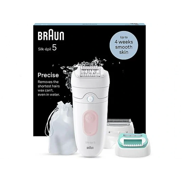 BRAUN SE 5050 Silk-Épil 5 Islak ve Kuru Kalıcı Pürüzsüz Cilt Epilasyon Cihazı Flamingo Pembe