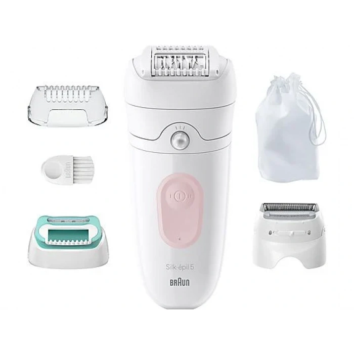 BRAUN SE 5050 Silk-Épil 5 Islak ve Kuru Kalıcı Pürüzsüz Cilt Epilasyon Cihazı Flamingo Pembe