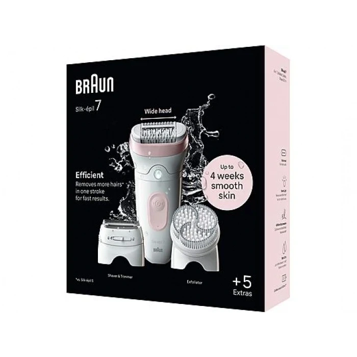 BRAUN SE 7060 Silk-Épil 7 Islak ve Kuru Kalıcı Pürüzsüz Cilt Epilasyon Cihazı