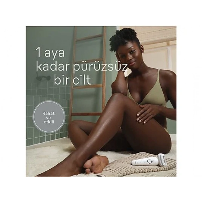 BRAUN SE 9041 Silk-Épil 9 Islak ve Kuru Kalıcı Pürüzsüz Cilt Epilasyon Cihazı Gümüş