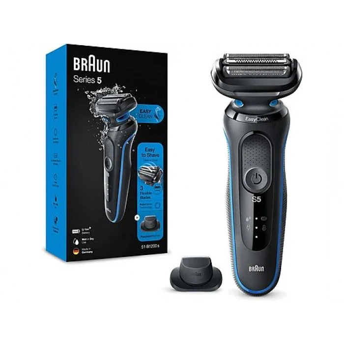 BRAUN Yeni Seri 5 B1200S Autosense Easyclean Easyclick Islak & Kuru Kablosuz Tıraş Makinesi