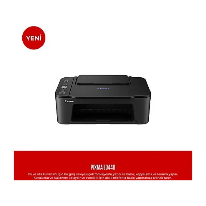 CANON Pixma E3440 Mürekkep Püskürtmeli Yazıcı Siyah