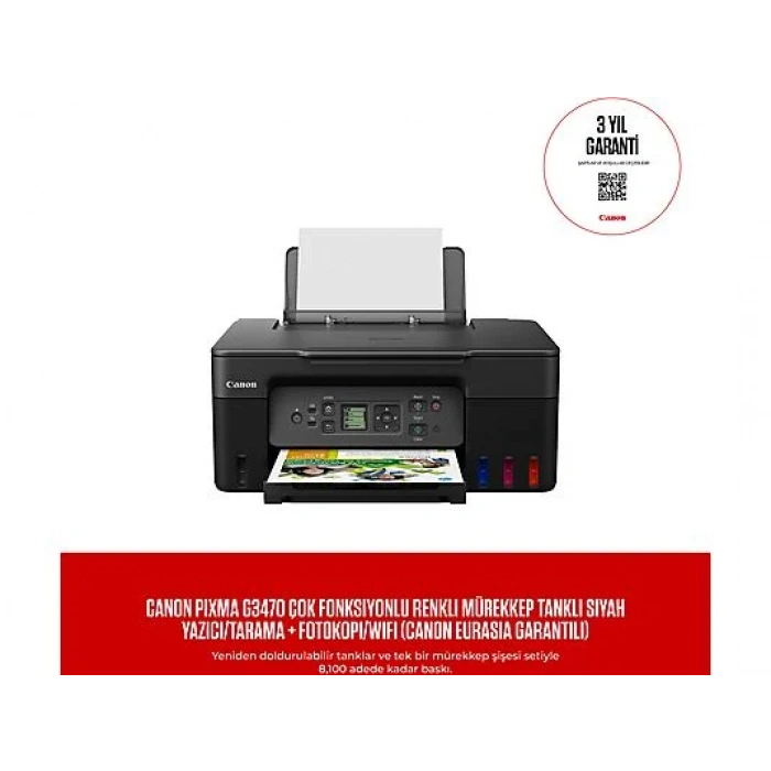 CANON Pixma G3470BK Tanklı All In One Yazıcı