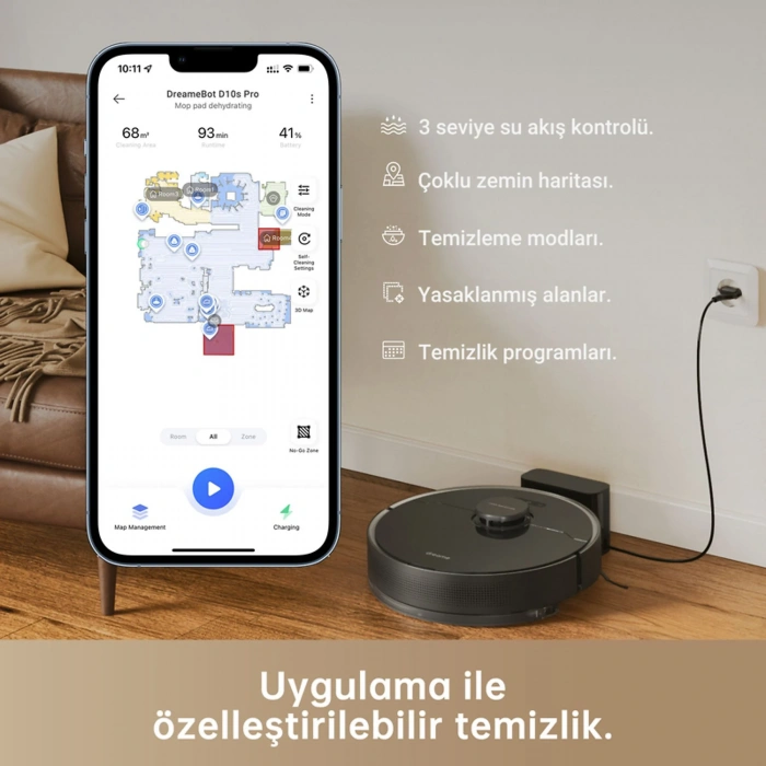DREAME D10S Pro Robot Süpürge Siyah