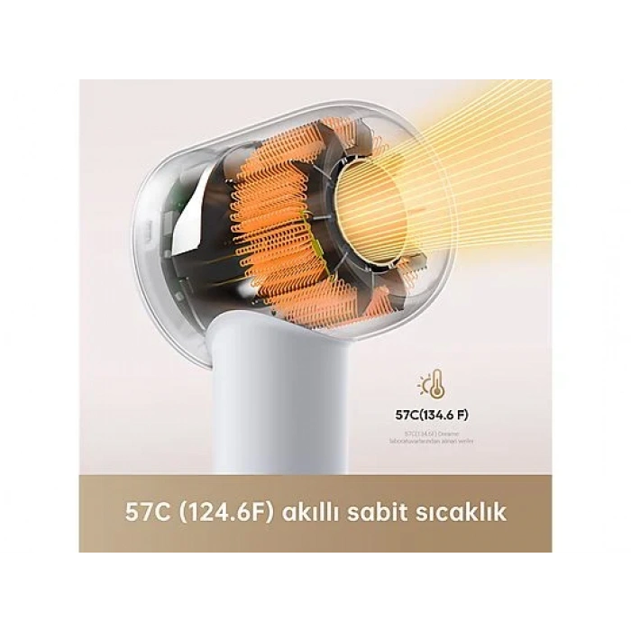 DREAME Hair Gleam Yüksek Hızlı Saç Kurutma Makinası AHD12A Gri