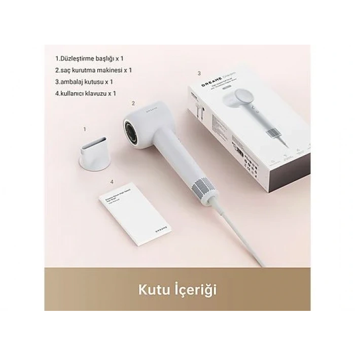 DREAME Hair Gleam Yüksek Hızlı Saç Kurutma Makinası AHD12A Gri