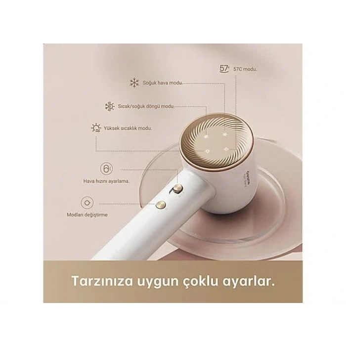 DREAME Hair Glory Yüksek Hızlı Saç Kurutma Makinesi Beyaz AHD6A-RS