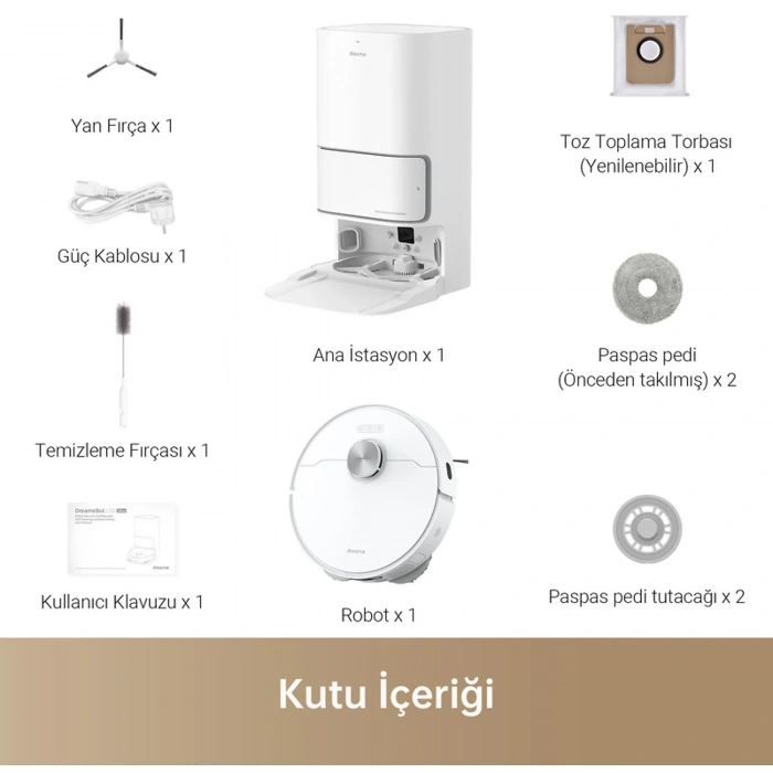 DREAME L10 Ultra Mop Robot Süpürge Beyaz