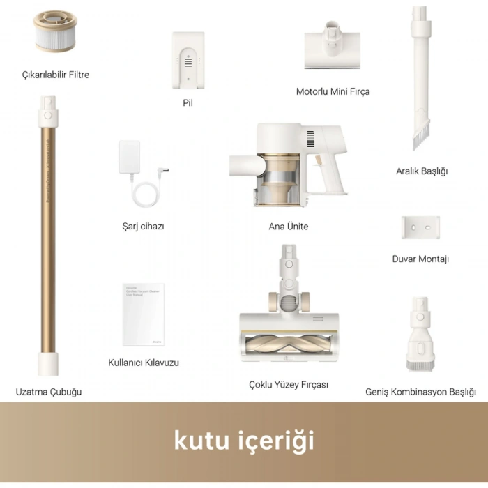DREAME R10 Akülü Şarjlı Dikey Süpürge Beyaz