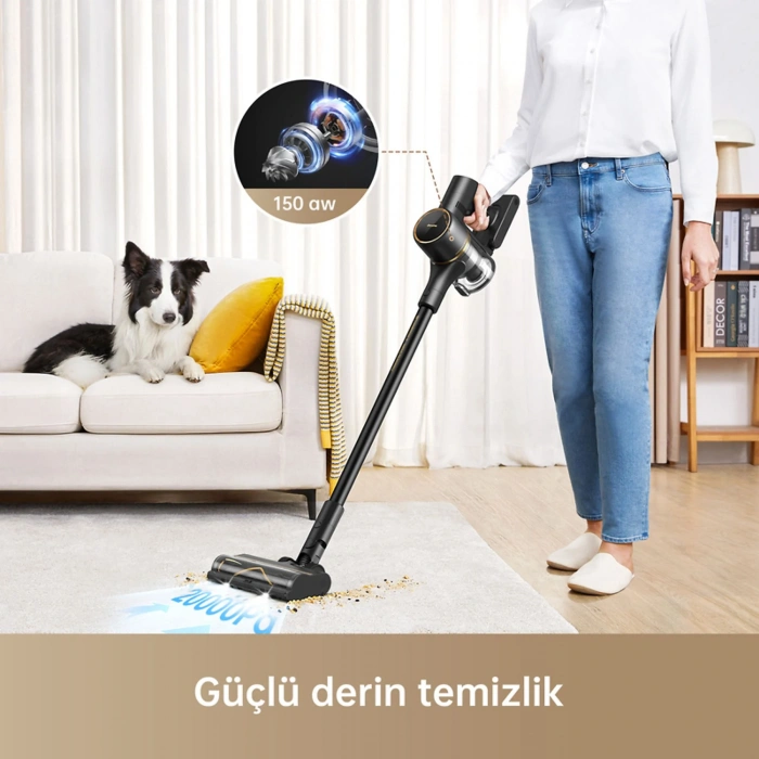 DREAME R10 Pro Akülü Şarjlı Dikey Süpürge Siyah