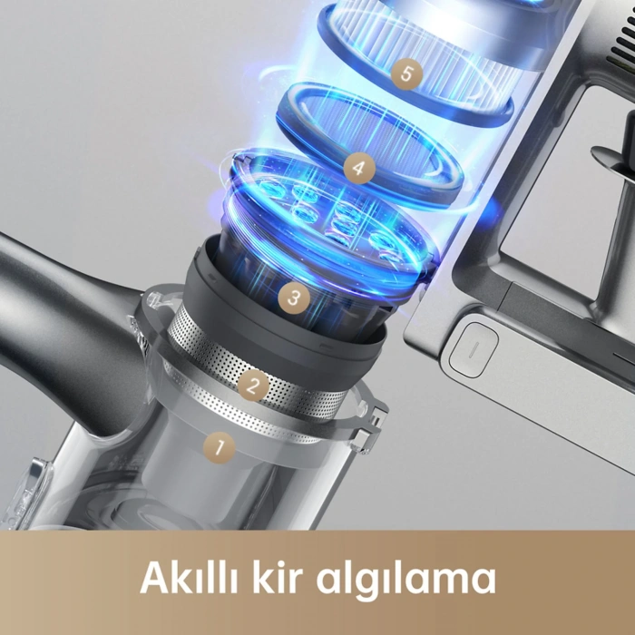 DREAME R20 Akülü Şarjlı Dikey Süpürge Gri