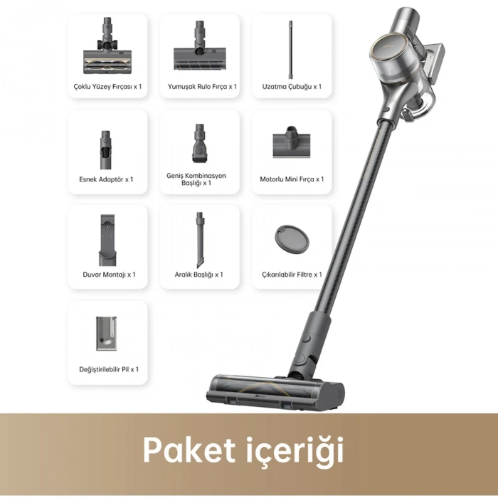 DREAME R20 Akülü Şarjlı Dikey Süpürge Gri