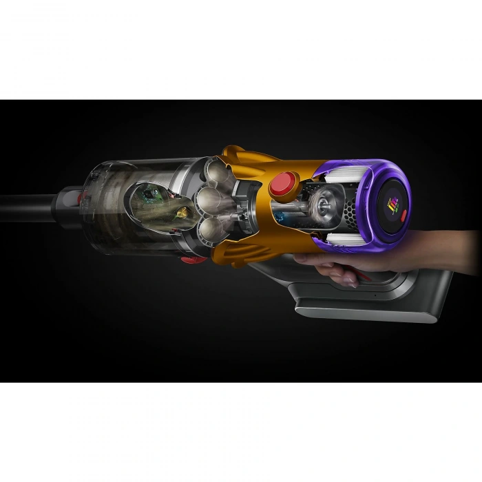 DYSON V12 Detect Slim Absolute Kablosuz Şarjlı Dikey Süpürge Sarı Nikel
