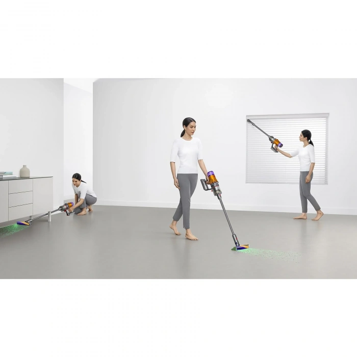 DYSON V12 Detect Slim Absolute Kablosuz Şarjlı Dikey Süpürge Sarı Nikel