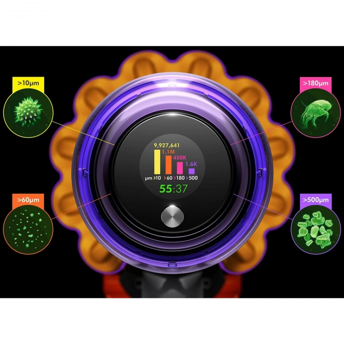 DYSON V15 Detect Kablosuz Şarjlı Dikey Süpürge Sarı Nikel