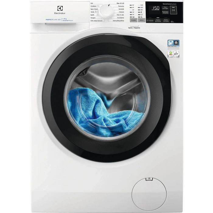 ELECTROLUX EW6FN449BT C Enerji Sınıfı 9kg 1400 Devir Çamaşır Makinesi Beyaz