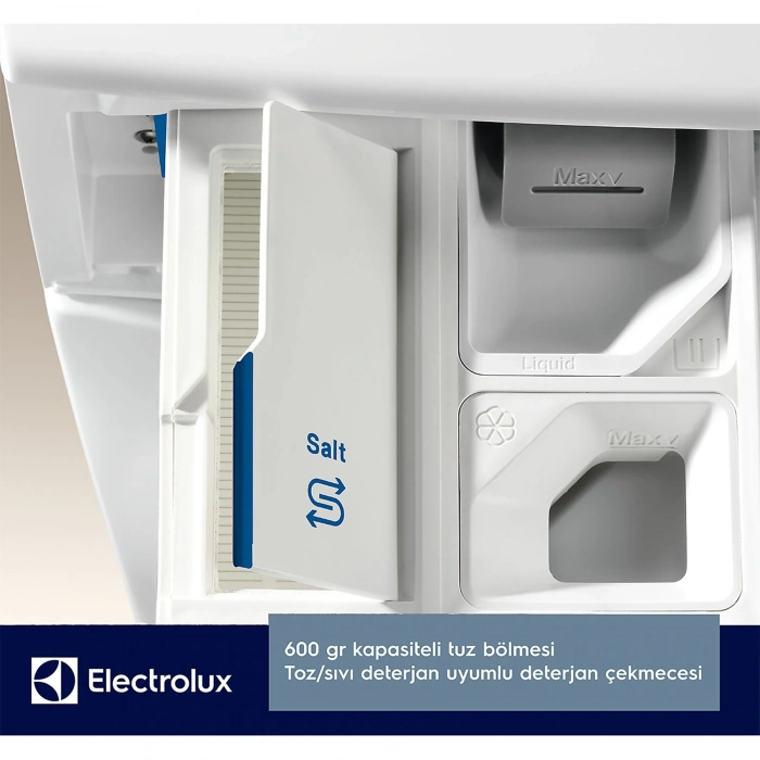 ELECTROLUX EW9F161BT ColourCare System 10kg 1600 Devir Wi-Fi Çamaşır Makinesi Beyaz