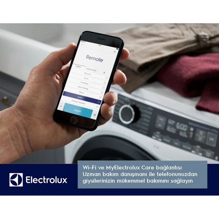 ELECTROLUX EW9F161BT ColourCare System 10kg 1600 Devir Wi-Fi Çamaşır Makinesi Beyaz