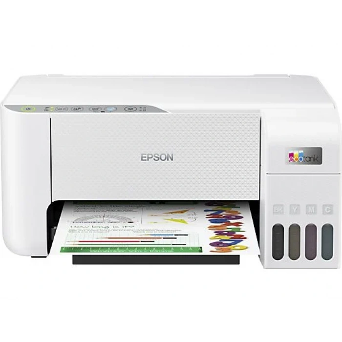 EPSON EcoTank L3256 Yazıcı+Tarayıcı+Fotokopi+Wi-Fi Direct Inkjet Tanklı Yazıcı Beyaz