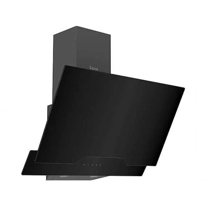 FERRE D063 Çift Camlı Girintili Dokunmatik Davlumbaz Siyah