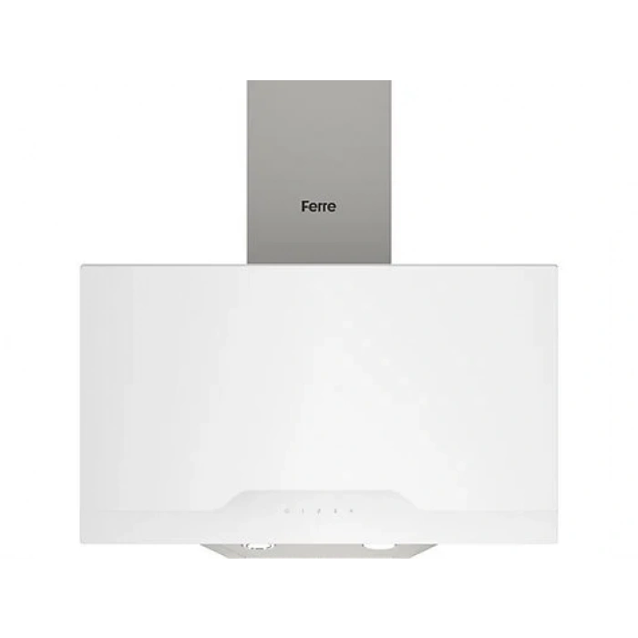 FERRE D064 Çift Camlı Girintili Dokunmatik Davlumbaz Beyaz